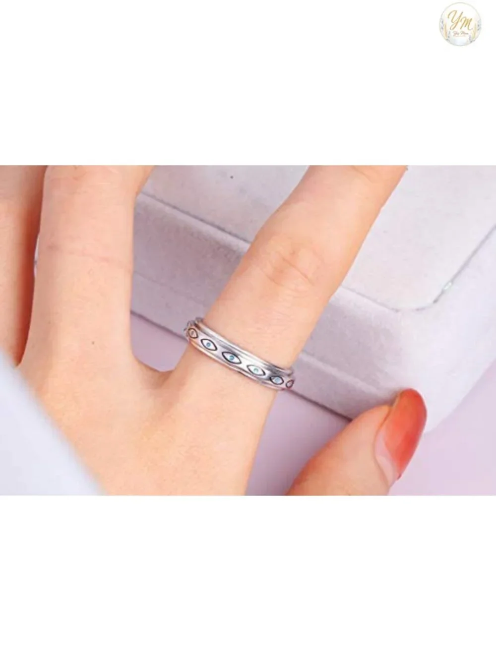 S925 Sterling Silver Spinner Fidget Anxiety Ring